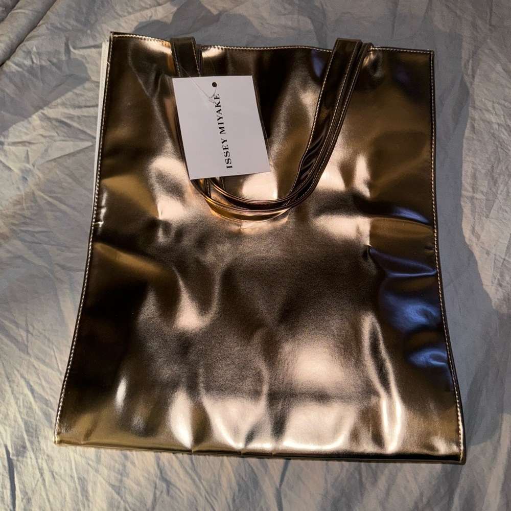 Issey Miyake, BNWT rose gold tote bag